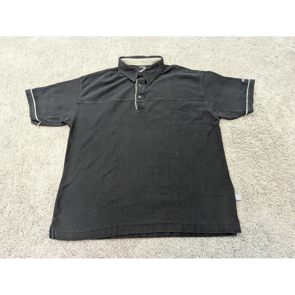 Silver Tab Polo Shirt Mens Extra Large Short Sleeve Black‎ Casual